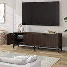 Hudson&Canal Montello TV Stand for TV's up to 78" - Alder Brown-Product Dimensions: 15.5" L x 70" W x 24" H