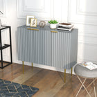 HOMCOM 35.4" L Accent Cabinet - Grey-3-level adjustable shelf provide you more storage options