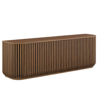 Modway Fortitude 75" Curved Sideboard Storage Cabinet - Walnut-75" Modern Curved Sideboard
