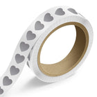 JAM Paper - Rouleaux d'étiquettes standard - en forme de cœur - 1 1/8 x 1 1/8 - feuille argentée mate - 125 étiquettes/rouleau-Couleur : feuille mate argentée durable | Faites ressortir votre courrier avec des étiquettes d'adresse d'expédition colourées.