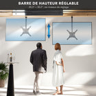 Mount-It! - Support TV plafonnier réglable en hauteur et entièrement articulé-Capacité de poids : 99 lb