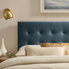 Modway Emily Stain-Resistant Performance Velvet Queen Size Headboard - Cadet Blue-Queen Size Headboard