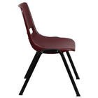 Flash Furniture HERCULES Series Burgundy Ergonomic Shell Stack Chair-Stacks up to 20 Chairs High