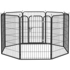PawHut Heavy Duty 8-Panel Dog Playpen with Door for Multiple Dogs - 39" H-An excellent romping ground and can also work as a partition