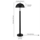 Hudson&Canal York 58" Tall Floor Lamp with Metal Shade - Blackened Bronze-Clean with a soft, dry cloth and no harsh chemicals or abrasive cleaning materials