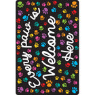 Ashley Productions Smart Poly Welcome Mat with Slip Resistant Backing - 15.5" x 23.5" - Paws - Every Paw is Welcome Here - 2 Pack-Choose from a variety of educational, nature-inspired, or interactive designs to complement your teaching style and classroom theme.