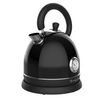 Frigidaire Retro Stainless Steel Electric Kettle - 1.8 L - Black-Premium construction, the porcelain enamel exterior and interior with iron core hears up quickly and retains heat well