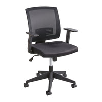 Safco Mezzo Task Chair-Mesh back for breathability and upholstered seat