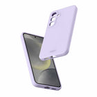 Avana Velvet Case Compatible with MagSafe for Galaxy S25 - Lavender-Extra strong magnets between two plates for a flat surface screen & camera bay protection