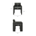 Modway Daven Fabric Upholstered Dining Chair - Charcoal-Fabric Upholstery