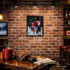 Frameworth Mario Lemieux Classic Series 1987 Canada Cup Golden Goal - Framed Canvas - 18.5" x 22.5"-Museum-quality art canvas professionally stretched and framed in an elegant black frame