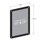 Azar Window-Hanging Vertical/Horizontal Side Loading Poster Holder - Black-Orientation can be either landscape or portrait