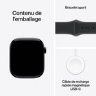 Apple - Watch Series 11 - 46 mm - GPS - Boîtier en aluminium Noir de jais avec Bracelet sport Noir, P / M-9