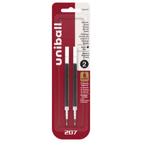 uni-ball 207 Retractable Gel Pen Refills - 0.7mm - Black - 2 Pack-Gel Pens