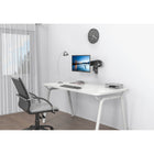 ShoppingAll Pneumatic Gas Spring Single Monitor Wall Mount - Black-360 degrees rotation for switching from landscape monitor setting to portrait position