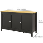 HOMCOM 47.2" L Sideboard Buffet Storage Cabinet - Black-Anti-tipping design is built for extra safety