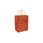 Eddie's - Sac à provisions en papier kraft 100 % recyclé - 8" x 4-3/4" x 10-1/4" - Orange terre cuite - Paquet de 100-8" x 4-3/4" x 10-1/4"