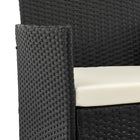 Manhattan Comfort Imperia Modern Patio 2-Person Seating Group 3-Piece Set with End Table - Grey/Cream-Frame Made of Steel Wrapped in PVC Rattan Perfect for Outdoor Weather