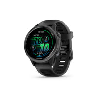Garmin Forerunner 570 Smartwatch - 42mm - Slate Grey Aluminum with Translucent Black/Black Band-GARMIN COACH ADAPTIVE TRAINING - Train for an event, achieve a milestone, or improve your fitness with Garmin Coach training plans for running, triathlon, cycling or strength. Select plans even adapt daily for personalized workouts based on your performance, recovery and health metrics.