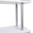 HOMCOM - Bibliothèque géométrique en bois à 5 niveaux pour salon - blanc-Lightweight yet stable wood board construction makes it easy to move 