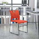 Flash Furniture HERCULES Series Orange Sled Base Stack Chair with Air-Vent Back-881 lb. Weight Capacity