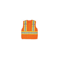 Zenith Safety Csa Compliant High Visibility Surveyor Vest, High Visibility Orange, Medium - 6 Pack-Colour: High Visibility Orange