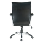 TygerClaw – Fauteuil de bureau en cuir à dossier moyen, 24,4 x 14,2 x 26,8 po, noir-Déplacement magique avec des roulettes solides qui protègent vos sols et ne dérangent personne