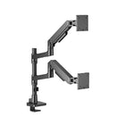 Amer Mounts HYDRA Elite Dual Monitor Arm for 17"-49" Screen - Black-Detachable VESA Plate Design: enables quick installation