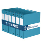 Davis Group Premium Economy Binder - Round Ring - 2" - Turquoise Blue - 6 Pack-3 Ring Binder