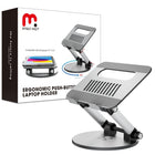 MyBat Adjustable Ergonomic Laptop/Tablet Stand - Supports Up to 17"-Push-Button Adjustable (180°) - Quickly modify height and angle with a single hold-and-release motion.