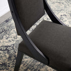 Modway Cambridge Upholstered Fabric Dining Chairs - Grey - 2 Pack-Dense Foam Padding