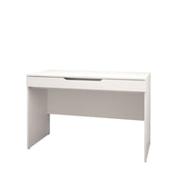 Nexera Arobas 1-Drawer Home Office Desk - White-Open back panel for easy wire management
