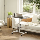 HOMCOM - Bureau réglable en hauteur - 28 po L x 18,9 po l x 45,3 po H - finition bois gris-Polyvalent : utilisez-le comme table pour ordinateur portable, ou comme table de lit ou bureau de canapé