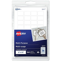 Avery White Print or Write Removable Rectangular Multiuse Labels, 1/2" x 3/4", 540 Pack, (2311)-Removable labels offer the convenience of labeling boxes, envelopes, packages and more with the freedom to change, revise and update materials as content changes.