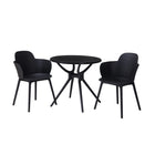 Dura Housewares Granada Chair - Black - 4 Pack-Suitable for indoor and outdoor use