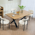 HOMCOM - Chaises de salle à manger avec pieds en acier pour cuisine - beige - ensemble de 4-Les sièges rembourrés offrent un confort exceptionnel 