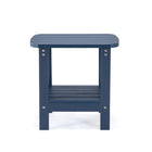 Backyard Lifestyles Side Table with Shelf - Navy Blue-Lower shelf for extra storage.
