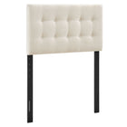 Modway Emily Fabric Upholstered Twin Size Headboard - Ecru-Premium Linen-Like Fabric
