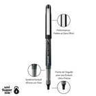 uni-ball - Stylos à bille roulante Vision Needle – 0,5 mm – couleurs assorties – paquet de 5-Couleur et construction du canon : Noir