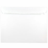 JAM Paper – Enveloppes à livret avec ouverture en extrémité, 10 po x 13 po, fermeture peler et coller, blanc, paq./50-Blanc