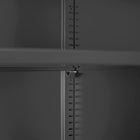 Storemax - Armoire multifonctionnelle horizontale en acier de qualité supérieure avec 2 tiroirs et 2 portes-Niveleurs intégrés : la construction du cadre en acier robuste et les niveleurs de pieds réglables permettent à l'armoire de rester stable sur une surface légèrement inégale