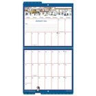 MotherWord 2026-2027 Monthly Tabbed Wall Calendar - 11" H x 12" W - English-Improved paper resists ink bleed