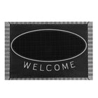 Floor Choice Friendly Welcome Mat - 22" L x 14" W - Silver-Modern silver color complements any entryway décor