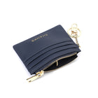 Champs Iconic Keychain Cardholder - Navy-Gold metal zipper and decorative zipper pulls