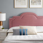 Modway Aviana Performance Velvet King Bed - Dusty Rose-Reinforced Center Beam