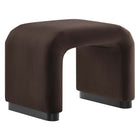 Modway - Koda Performance Velvet Tabouret en cascade - Brun chocolat noir-Revêtement en velours de performance
