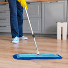 Gritt Commercial Microfiber Looped Dust Mop Pad Head - 48" x 5" - Blue-Machine Washable