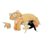 Manhattan Toy - Chat Nina allaitant de 25 cm avec chatons en peluche-3 petits chatons qui s'attachent magnétiquement au chat plus grand