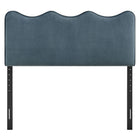 Modway Athena Stain-Resistant Performance Velvet King Size Headboard - Cadet Blue-Seven Adjustable Mounting Positions