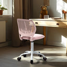 Chaise de Bureau Pivotante en Tissu Rose Homy Casa-Pivotement à 363 Degrés : Permet des mouvements variés et une flexibilité dans n'importe quel espace de travail